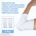 VOCOSTE 2pcs Elbow Brace, Compression Support Sleeve for Joint, Elbow Pad Sleeve for Women Men, White, L Size