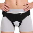 Inguinal Hernia Belt for Single/Double Hernia Support, Groin Hernia Truss for Men & Women Pain Relief with 2 Removable Compression Pads - Soft, Skin-friendly Fabric (Size M)