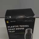 OWLTRA in-/Outdoor Safe Tunnel Snap Mouse Trap 2PCS, Instant Eliminate Rodent Snap Trap with Clear Tunnel Entry, Touch-Free Release, and Powerful Snap, Black, TST-217