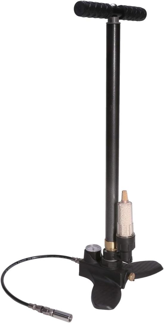 VEVOR High Pressure Hand Pump 3 Stage Airgun PCP Filling Stirrup Pump (30MPA), Black