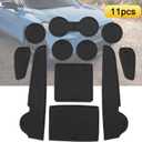 Center Console Pads for 2022-2026 Toyota Corolla Cross 11Pcs Black | Cup Holder Insert Silicone Coaster,for Corolla Cross Accessories,Odorless,Non-slip,Soft Mats
