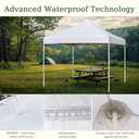 10x10 Canopy Replacement Top Cover for Pop Up Canopy Tent, Industry-Leading 3000mm Water Resistance, 500D Heavy Duty Waterproof with Silver Coating, UV Protection, 4 Sandbags, White