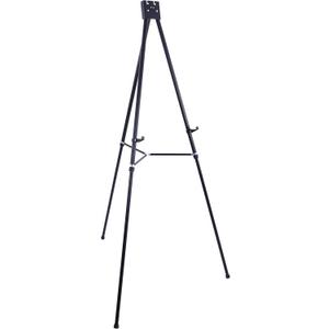 U.S. Art Supply 70" High Showroom XL Silver Metal Display Easel - Large Adjustable Height Portable Easel Stand, Sign Display, Holds 45 lbs - Floor & Tabletop Easels, Painting Stand