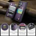 Vinich for Samsung Galaxy S24 Ultra Wallet Case with Card Holder, RFID Blocking Credit Slots Kickstand Shockproof Phone Cover Fit for Galaxy S24 Ultra 6.8" Purple