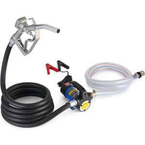 Orion Motor Tech Diesel Transfer Pump, 12 Volt Fuel Transfer Pump with Nozzle Hoses for Transferring Diesel, Kerosene, Self Priming DC Electric Fuel Pump Kit, Oil Not Included