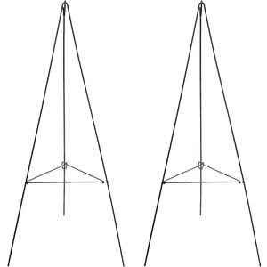 2Pcs 36In Christmas Wreath Stand Christmas Wreath Holder for Cemetery Gravestone Wreath Stands Large Wire Easel Flower Holders for Grave Holiday Outdoor