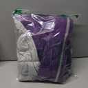 FUAMEY Dog Coat for Large Dogs,Waterproof Dog Winter Jacket with Harness Built in Puppy Cold Weather Coats Reflective Pet Vest with Zipper Warm Fleece Dogs Snowsuit Windproof Purple XXL (XXL(chest:35in))