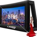 Inflatable Projector Screen - Outdoor Movie Screen Blow Up for Movie Parties Backyard Outside with Air Blower and Carry Bag, Front and Rear Projection (25FT with Blower)
