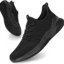 Mens Slip On Running Shoes Athletic Walking Trainers Lightweight Breathable Mesh Tennis Sneakers (10, Beige)