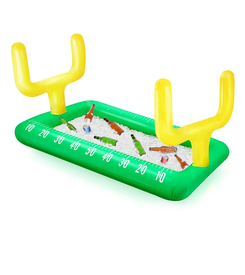 Football Inflatable Cooler for Parties Serving Bar for Football Party Supplies Super Bowl Party Decorations Green