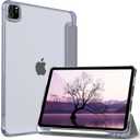 Kenke New iPad Pro 11 Inch Case 4th/3rd/2nd/1st Generation 2022/2021/2020/2018 Support 2nd Pencil Charge with Built-in Left Side Pencil Holder, Hard Frosted Back Cover & Colored Edge (Purple)