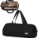NISHEL Hair Tools Travel Carrying Bag, Portable Hair Air Wrap Dryer Case, Hair Dryer/Curling Iron/Airstraight Attachment Organizer, Black