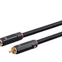 Monoprice Onix Series Digital Coaxial Audio/Video RCA Subwoofer CL2 Rated Cable, RG-6/U 75-ohm 3ft Black