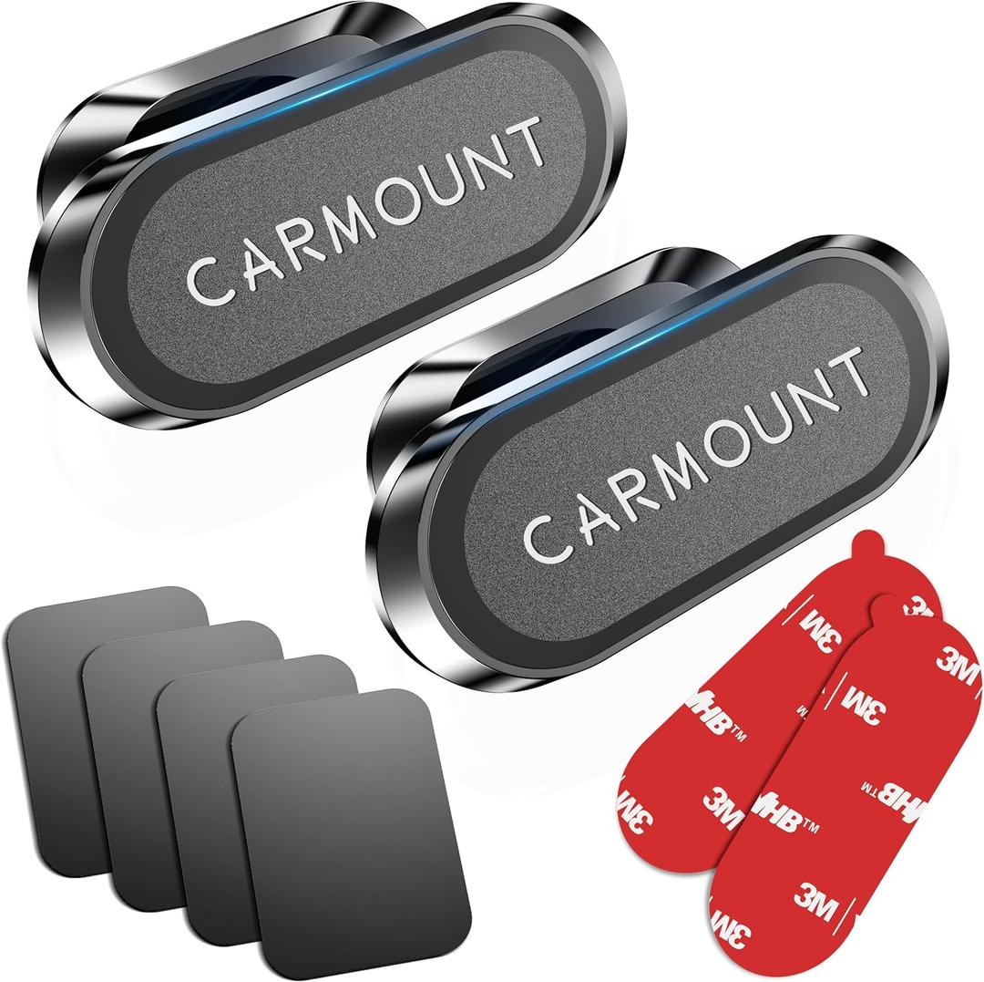 2-Pack Magnetic Phone Holder for CarSuper MagnetsCarmount 2.0 Magnetic phone Mount360RotationUniversal Dashboard Cell Phone Holders for Your Car Phone Mount for Car Mount for iPhone & All Car