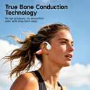 esonstyle Bone Conduction Headphones Bluetooth 6.0 - IPX7 Waterproof | Bone Conduction Earphones with Mic, 10H Play Time, Wireless Open Ear Earbuds for Running Walking Cycling (Orange)