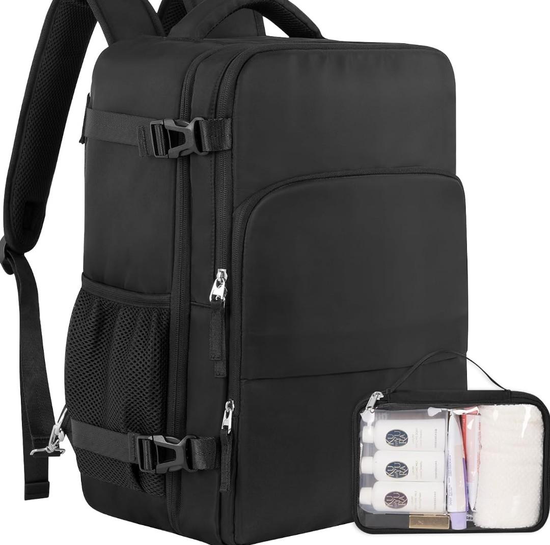 Travel Backpack for Men Women, Personal Item Travel Bag with Multi-Pockets, Airline Approved Carry on Backpack Fits 16inch Laptop, Waterproof Casual Backpack for College,Travel, Work