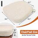 SINOSSO Thickened 2.5" Dining Chair Cushion, Soft Blended High Density Support Foam Kitchen Seat Cushion with Ties, U-Shaped Non-Slip Indoor Chair Pad, 16.5" x 16", 1 PCS, Beige, 16.5x 16.1x 2.5"-1pcs