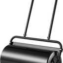 VEVOR Lawn Roller 13 Gallon Large Capacity Sand/Water Filled, Heavy Duty Steel Material, with Easy-Turn Plug and U-Shaped Ergonomic Handle for Convenient Push and Pull, for Garden, Farm, Park, Black