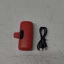 Mini Portable Charger 5000mAh Power Bank,15W PD USB C Cell Phone Portable Power, LCD Display Battery Pack Compatible With iPhone 15/15 Plus/15 Pro/15 Pro Max/Android/Samsung/Moto/LG (Type-C Only) (Red)