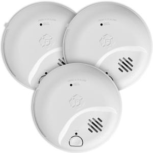 First Alert SMICO105-AC, Interconnect Hardwire Combination Smoke & Carbon Monoxide Alarm with 10-Year Battery Backup, 3-Pack, EXP: 10 Years After Installation