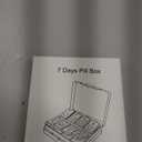 Metal Pill Organizer Box with Mirror – 8 Compartment Chrome Pill Case, Pocket-Size Travel Pill Container for Vitamins, Seniors, Daily Use (Starry Night Over Paris)