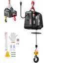 VEVOR 2-in-1 Electric Hoist Winch, 1100 lbs Capacity, 1500W Portable Power Winch Crane, 25 ft Lifting Height, 16.4 ft/min with Manual and Wireless Remote Control for Factory, Warehouss, Garage