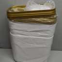 Yatmung 2-Pack - Automatic Compact Trash Can with Touchless Lid Smart Garbage Can - Waste Basket for Bathroom, Bedroom, Laundry Room, Small Spaces - Motion Sensor Trash Bin - White with Gold Edge