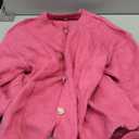 SeekMe Womens Cardigan Sweaters Casual Lightweight Long Sleeve Button Up Knit Oversized 2026 Fall Outwear (Large, Hotpink)