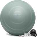 YOTTOY Anti-Burst Exercise Ball for Working Out, Yoga & Pregnancy, Extra Thick Workout Ball for Physical Therapy & Fitness (30IN/68-75cm, green)