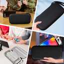 AriKroii Carrying Case for Nintendo Switch 2, Portable Hard Shell Pouch Carrying Travel Game Bag for Switch 2, Holds 10 Game Cartridges, Lightweight and Large Capacity, 7.9 inch, Black