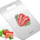 Cutting Board, Cutting Boards for Kitchen, Titanium Cutting Board, Foodgrade Stainless Steel Cutting Board for Meat,Fruit, Vegetables, Outdoor or Indoor, M 13.4" * 9"