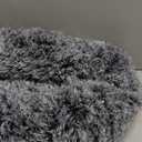 JOLLYVOGUE Calming Dog Bed Medium Size Dog, Anti-Anxiety Donut Medium Pet Bed, 27 inches Fluffy Faux Fur Round Cat Bed (Smoke Black) (27.0"L x 27.0"W x 8.0"Th, Dark Grey)