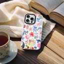 ChiCsFleur for iPhone 13 / iPhone 14 Case, TPU Phone case with Camera Protection for Women Girls Teens - Coastal Holiday Collage Tropical Y2K Bow Gift Disco Hibiscus Shell Lemon Aesthetic Unique (MarineLace)