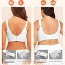 PoseFree Womens Seamless Wireless Supportive Bra Push Up Comfort Soft No Underwire Full Coverage T-Shirt Bra (White, L)