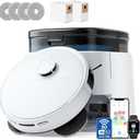 Lefant Robot Vacuum and Mop, 12000Pa Suction,Multifunctional Dock with Hot Water Self-Cleaning&Drying, Obstacle Avoidance,90-Day Self-Emptying, 5G WiFi Alexa/APP/iWatch Control,M3 White.