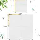 Fulmoon 100 Pack 2 Ply Cocktail Napkins Paper Gold Foil Trim Edge Beverage Dessert Disposable Paper Napkins Dinner Baby Shower Wedding Birthday Party Tableware Decorations, 5 x 5 Inches(White)