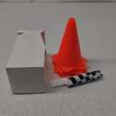 6 Pack 7inch Orange Race Cones with Holes on Top,12 Pack Checkered Flags,Racing Car Birthday Party Decorations,Two Fast Centerpieces,Race Cars Themed Party Supplies