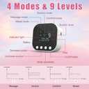 Lulia Double Electric Breast Pump, Breastfeeding Pump 4 Modes & 9 Levels, Low Noise, Anti-Backflow & LED Display, BPA Free, Portable Breast Pumps with 24mm Flange