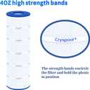 Cryspool 08060 Filter Compatible with CX1750RE, C1750, C1750E, C1900RE, PA175, C-8417, FC-1294, 817-0175P, 175 Sq. Ft Pool Filter Cartridge, 1 Pack