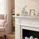 Resin Bunny Figurine, 4.5in Adorable Mom and Baby Bunnies Decor, Family Unity Easter Table Decorations, Spring Home Decor, Rabbit Ornaments for Easter Gifts(Mom and Baby)