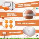 Civaner 2 Pack Inflatable Basketball Hoop Hat Game Head-Mounted Toss with 4 Balls for Kids Adults Basketball Themed Carnivals Birthdays Party Supplies Outdoor Activities