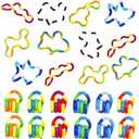 24PCS Quiet Twisty Fidget Toys Squeeze, Twist, and Spin Multicolored Sensory Toys for Kids and Adults, Stress Relief Toys & Educational Tools for Classroom,Alternative Gifts (Random Color)