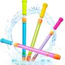 Elovien Water Guns Squirt Toys for Kids, 4 Pack Water Soaker Blaster, 35 ft Range Water Squirter for Summer Outdoor Fun, Pool Beach Water Shooter for Boys Girls Adults