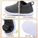 JOINFREE Toddler Shoes Girls Boys Lightweight Dress Shoes Wide Barefoot Flats Fashion School Shoe Kids Fall Walking Sneakers (Black)