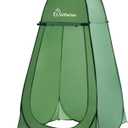 Wolfwise Pop Up Shower Tent for Camping Essentials, Portable Instant Changing Tent with Ventilation Window & Carry Bag, Privacy Dressing Room Bathroom Toilet for Beach & Outdoor, Extra Tall, Green, Extra Tall: 6'11" H, 47.2" W