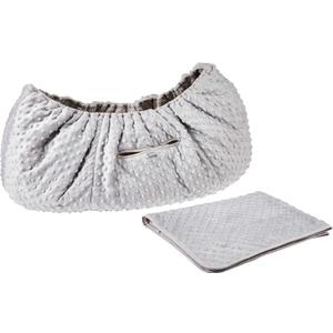 Tadpoles Minky Dot Moses Basket Bedding Only Set, Grey