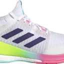 adidas Women's Crazyflight Volleyball Sneakers (5, White/Team Collegiate Purple/Flash Aqua)