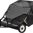 VEVOR 42 Inch Lawn Sweeper Tow Behind, 12 cu.ft. Large Pull Behind Grass Sweeper, Heavy Duty Leaf & Grass Collector with Dumping Rope Design, Adjustable Sweeping Height for Picking Up Debris & Grass