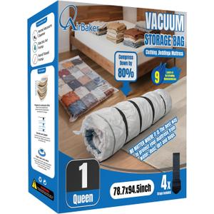 Mattress Vacuum Bag for Moving,Mattress Vacuum Seal Bag with Straps, Heavy Duty Mattress Storage Bag,((1 Queen/Full/Full-XL)