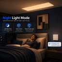AIKVSXER 2x4 LED Flat Panel Light with App & Wireless Switch Control 2Pack